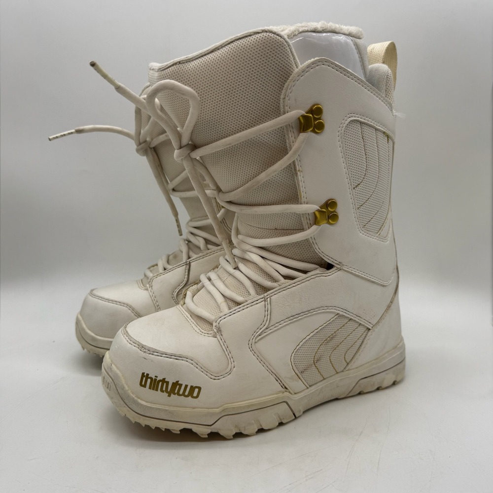 ThirtyTwo Exit Snowboard Boots Women 6.5 White Lace Up Fall 2015 Comfort Flex